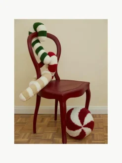 Ronde teddy stoffen decoratief kussen Dotty
