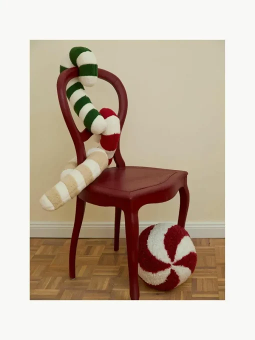 Ronde teddy stoffen decoratief kussen Dotty