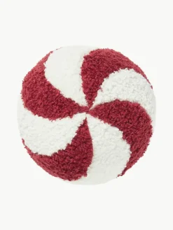 Ronde teddy stoffen decoratief kussen Dotty
