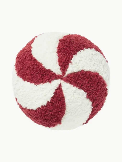 Ronde teddy stoffen decoratief kussen Dotty