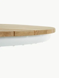 Ronde tuintafel Ellen met teakhouten tafelblad, in verschillende formaten