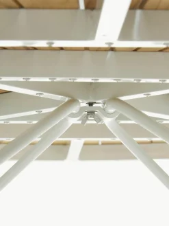 Ronde tuintafel Ellen met teakhouten tafelblad, in verschillende formaten