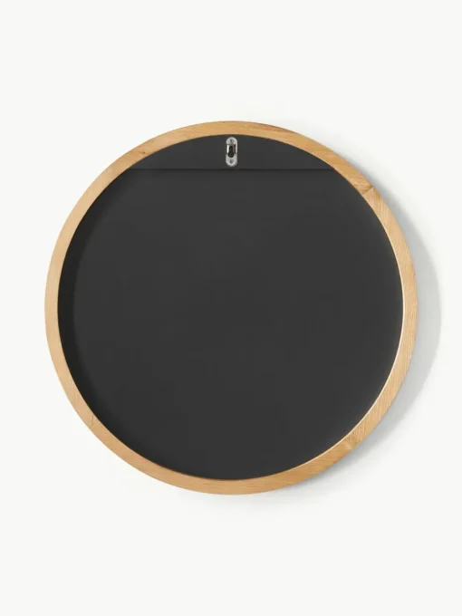 Ronde wandspiegel Avery met eikenhouten lijst