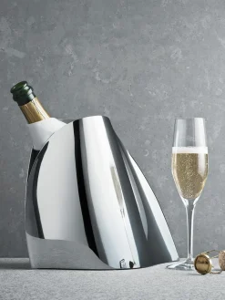 RVS champagnekoeler Indulgence in organische vorm