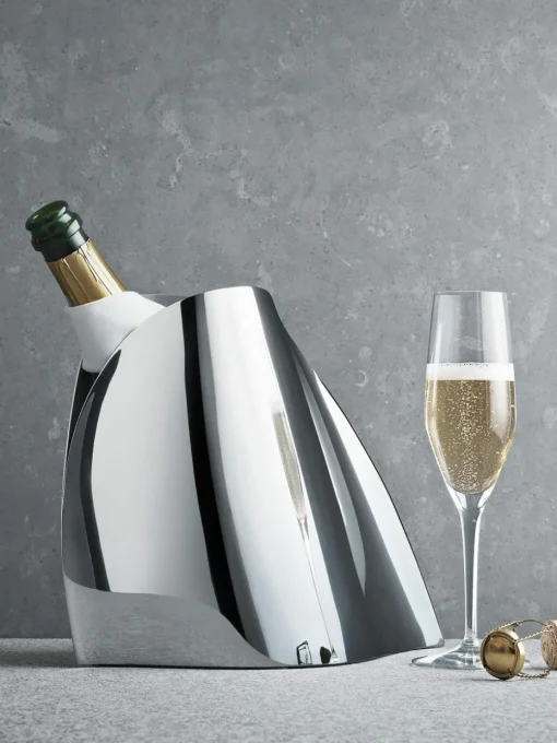 RVS champagnekoeler Indulgence in organische vorm