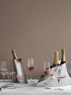RVS champagnekoeler Indulgence in organische vorm