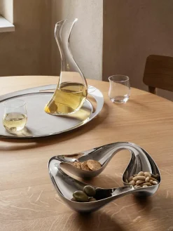 RVS snackschaaltje Cobra in organische vorm