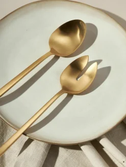 Saladebestekken Shine mat geborsteld