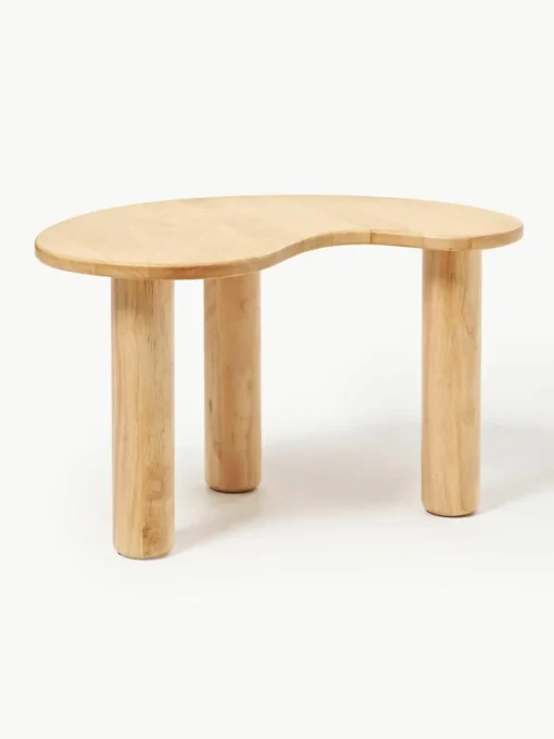 Salontafel Luppa van rubberhout in organisch vorm