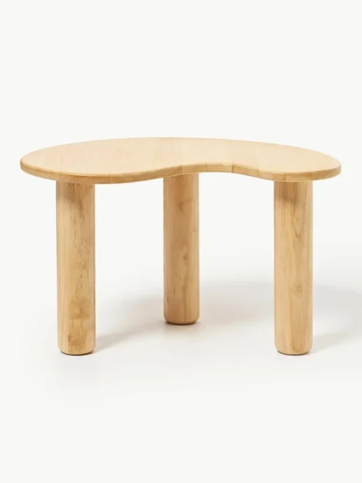 Salontafel Luppa van rubberhout in organisch vorm
