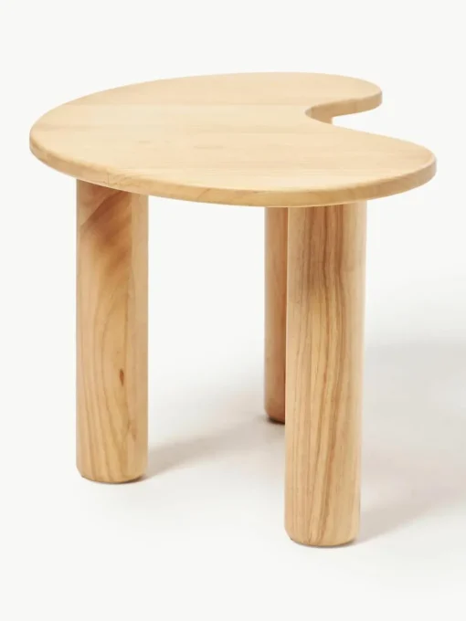 Salontafel Luppa van rubberhout in organisch vorm