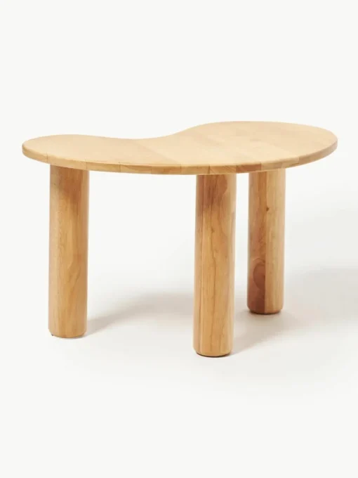 Salontafel Luppa van rubberhout in organisch vorm