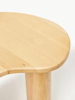 Salontafel Luppa van rubberhout in organisch vorm