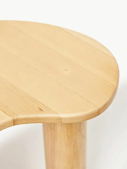 Salontafel Luppa van rubberhout in organisch vorm