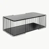 Salontafel Wire met glazen tafelblad