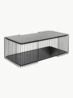 Salontafel Wire met glazen tafelblad
