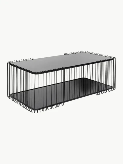 Salontafel Wire met glazen tafelblad