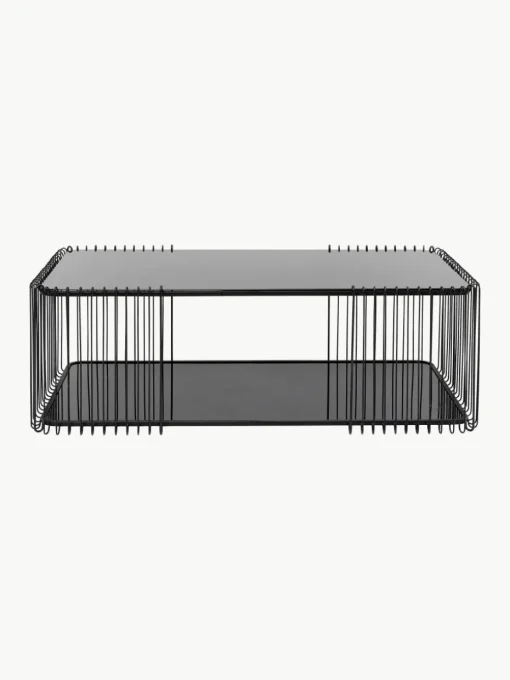 Salontafel Wire met glazen tafelblad