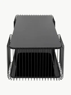 Salontafel Wire met glazen tafelblad