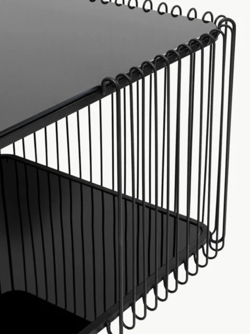 Salontafel Wire met glazen tafelblad