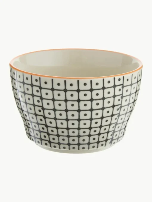 Schalen Carla met klein patroon, set van 6