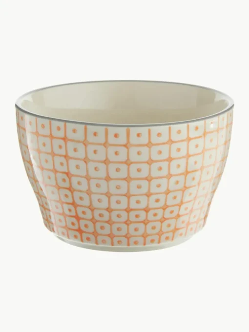 Schalen Carla met klein patroon, set van 6