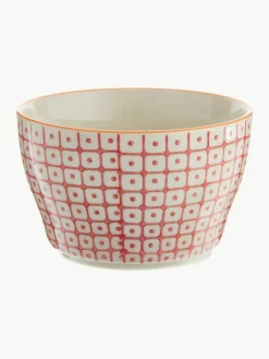 Schalen Carla met klein patroon, set van 6