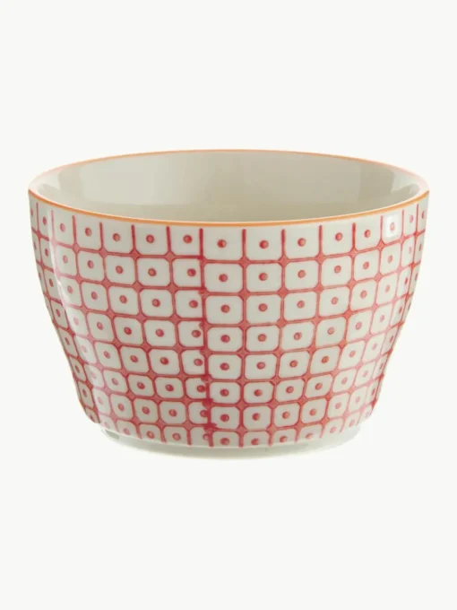 Schalen Carla met klein patroon, set van 6