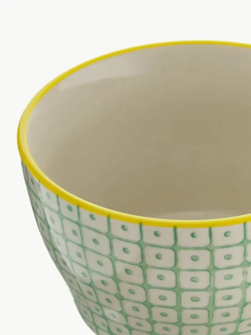 Schalen Carla met klein patroon, set van 6