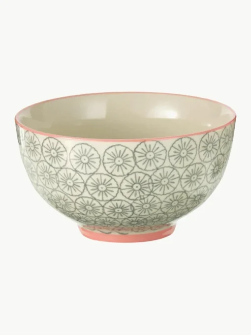 Schalen Cécile met klein patroon, set van 4