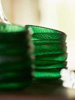 Schalen The Emeralds van glas, 2 stuks