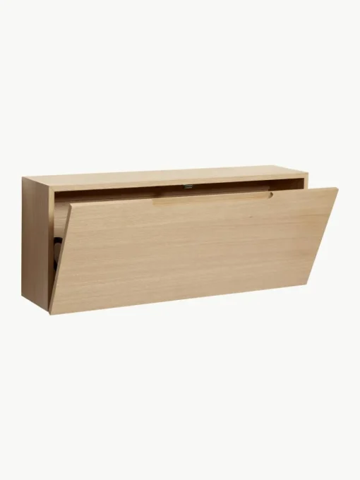 Schoenenkast Collect van eikenhout voor aan de wand