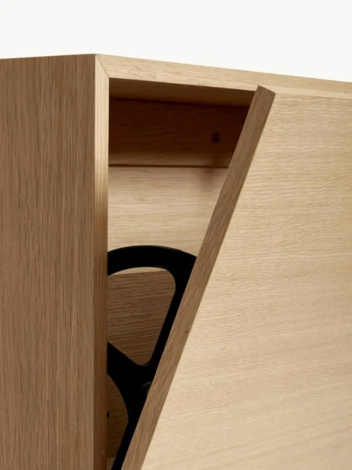 Schoenenkast Collect van eikenhout voor aan de wand