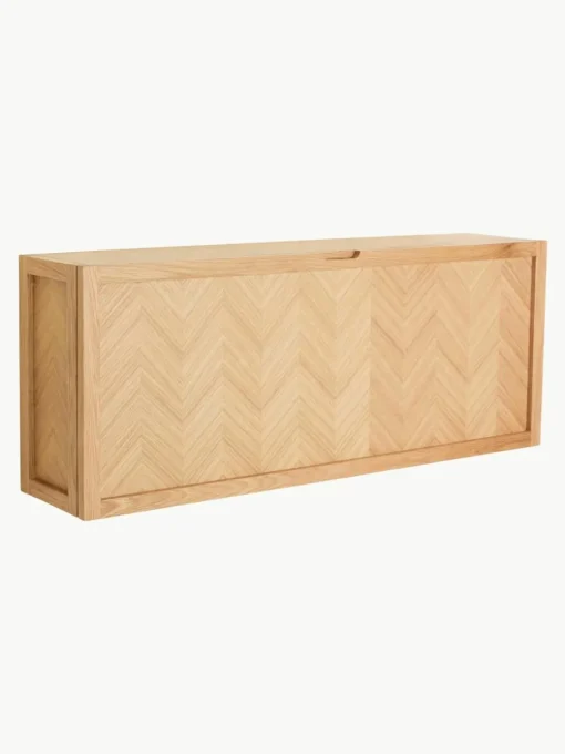 Schoenenkast Herringbone van hout met visgraatpatroon