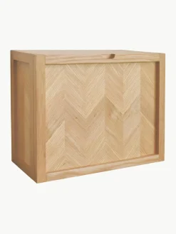 Schoenenkast Herringbone van eikenhout voor aan de wand