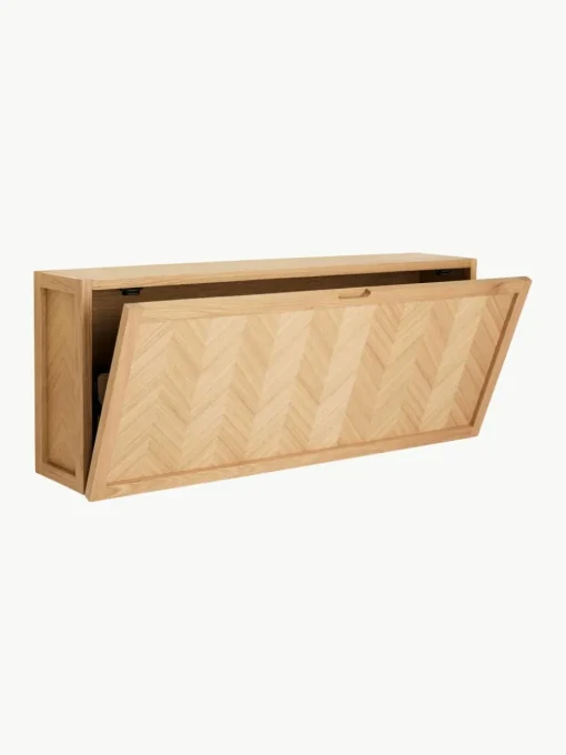 Schoenenkast Herringbone van hout met visgraatpatroon