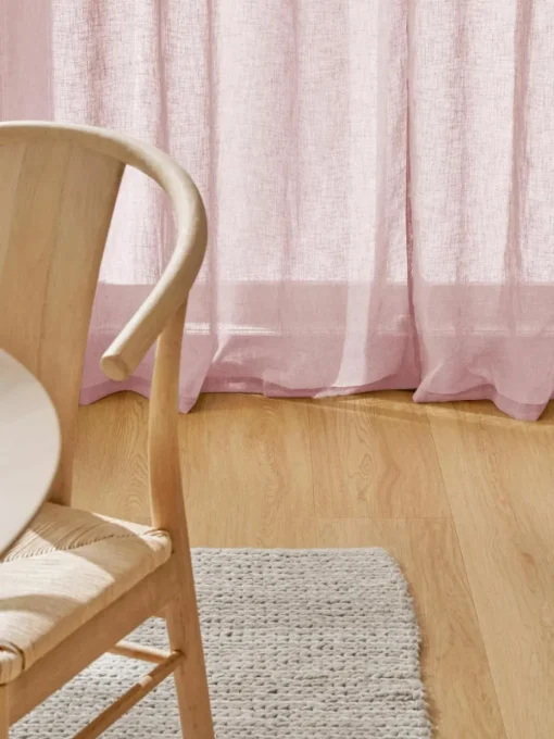 Semi-transparant gordijnen Ibiza met lusophanging, 2 stuks