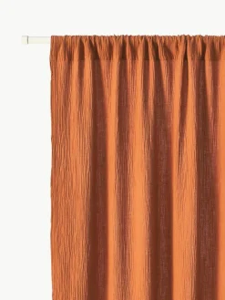 Semi-transparant mousseline gordijn Malvina met tunnelzoom, 2 stuks