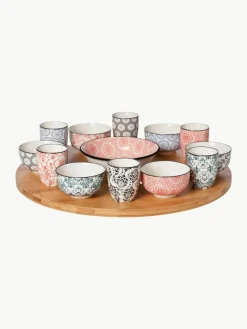 Serveerset Delirio met serveerplateau en schalen, set van 14