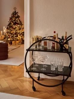 Serveerwagen Loft met glazen tafelbladen