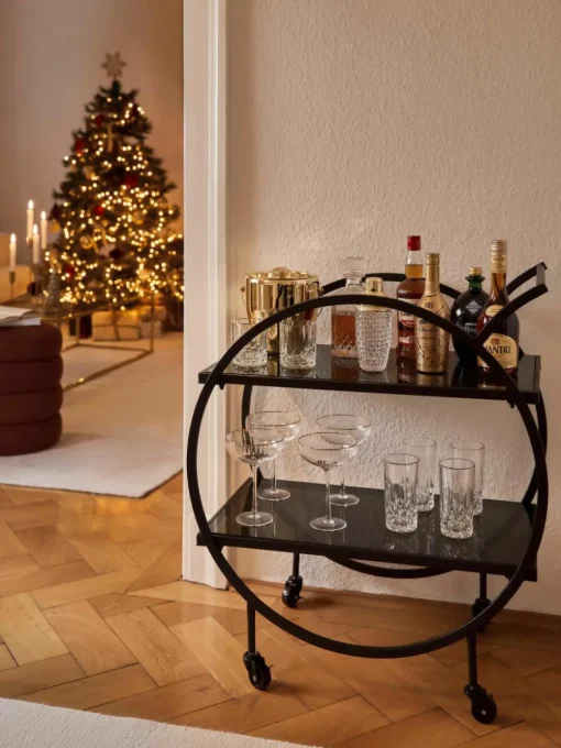Serveerwagen Loft met glazen tafelbladen