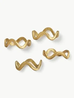 Servetringen Skye van messing, 4 stuks