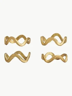 Servetringen Skye van messing, 4 stuks
