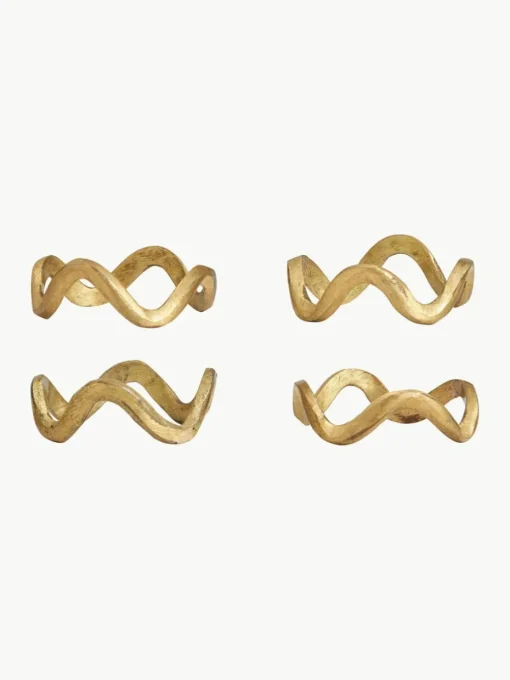 Servetringen Skye van messing, 4 stuks