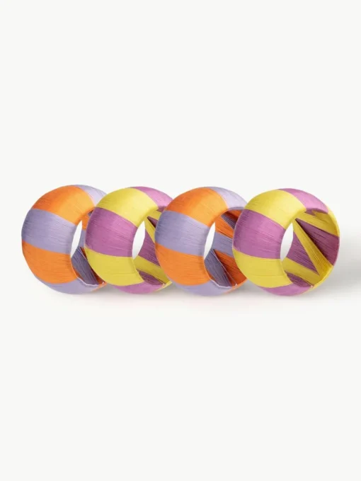 Servetringen Violette, set van 4