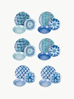 Serviesset Aquazul, 6 personen (18-delig)