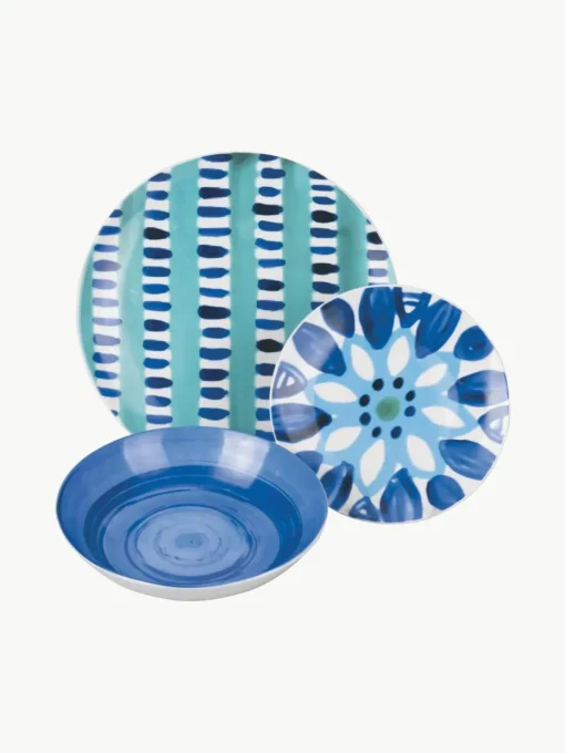Serviesset Aquazul, 6 personen (18-delig)