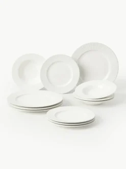 Serviesset Goya van porselein, 4 personen (12-delig)