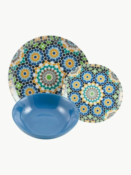 Serviesset Marrakech van porselein, 6 personen (18-delig)