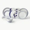 Serviesset Pacific blauw van porselein, 4 personen (16-delig)